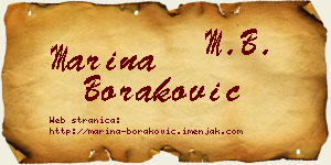 Marina Boraković vizit kartica